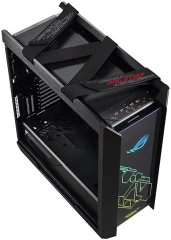 Asus ROG Strix Helios GX601 RGB Mid-Tower Computer Case for up to EATX Motherboards with USB 3.1 Front Panel, Smoked Tempered Glass, Brushed Aluminum and Steel Construction, and Four Case Fans, Black Asus ROG Strix Helios GX601 RGB Mid-Tower Computer Case for up to EATX Motherboards with USB 3.1 Front Panel, Smoked Tempered Glass, Brushed Aluminum and Steel Construction, and Four Case Fans, Black